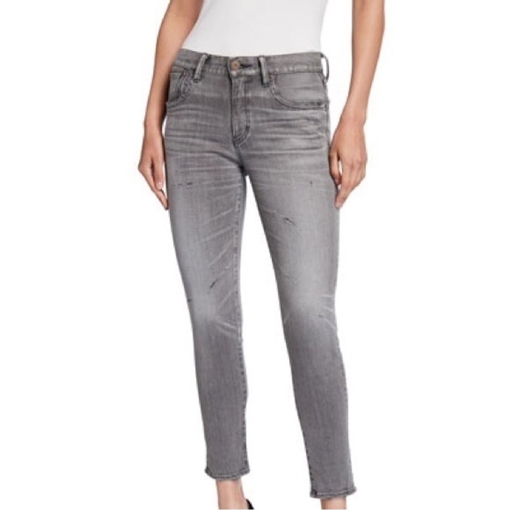 VINCE Dylan Skinny Jean Destructed Dark Gray Wash Size 30 Designer Full‎ Length